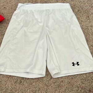 Worn YL White Under Armour Shorts